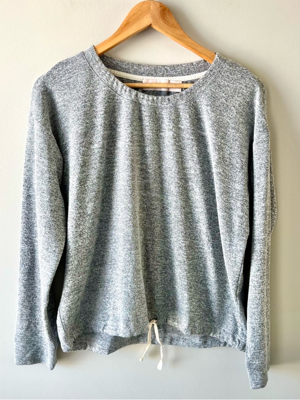 LatteLove Cozy Crewneck Pullover Pajama Sweater - Heather Grey Size M loungewear